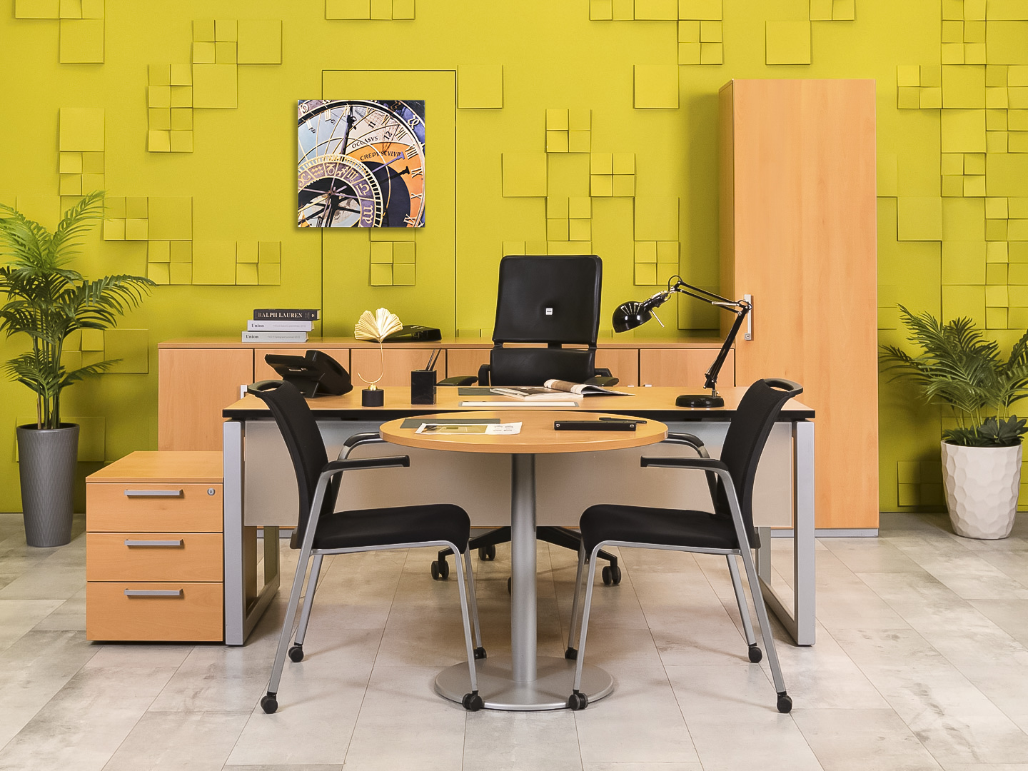 Кабинет руководителя  Steelcase ЛДСП Ольха Франция  КРЛ4-04026