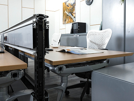 Комплект офисной мебели Herman Miller 3 200х1 800х1 000 ЛДСП Орех   (КОМХ-17082)