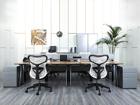 Комплект офисной мебели Herman Miller 3 200х1 800х1 000 ЛДСП Орех   (КОМХ-17082)