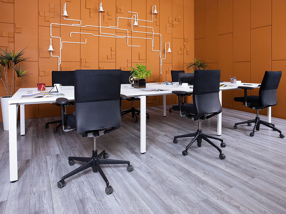 Комплект офисной мебели  4 200х1 440х750 ЛДСП Белый   (КОМБ1-22055)