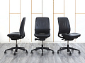 Офисное кресло для персонала  SteelCase Кожа Черный   (КПКЧ-30074)